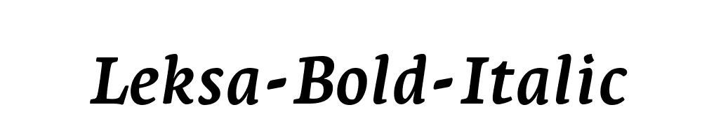 Leksa-Bold-Italic