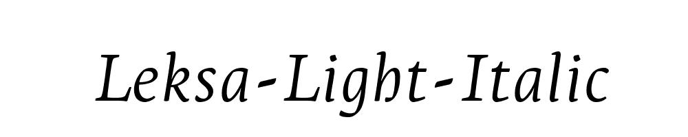 Leksa-Light-Italic