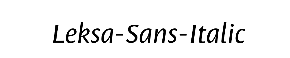 Leksa-Sans-Italic