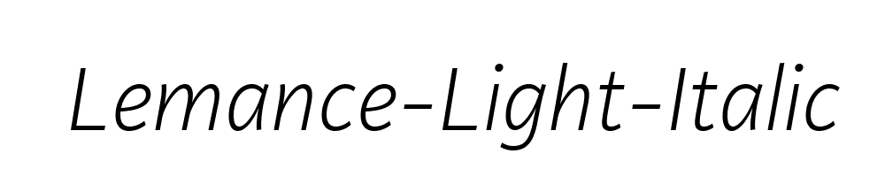 Lemance-Light-Italic