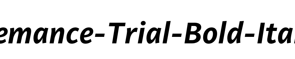 Lemance-Trial-Bold-Italic