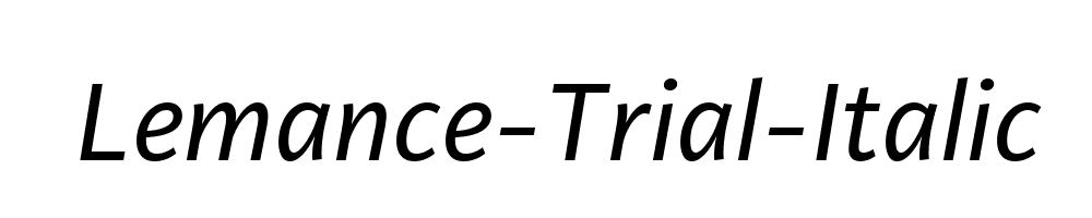 Lemance-Trial-Italic