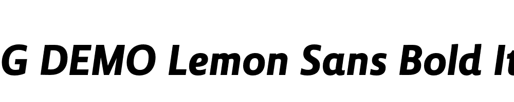  DEMO Lemon Sans Bold Italic Regular