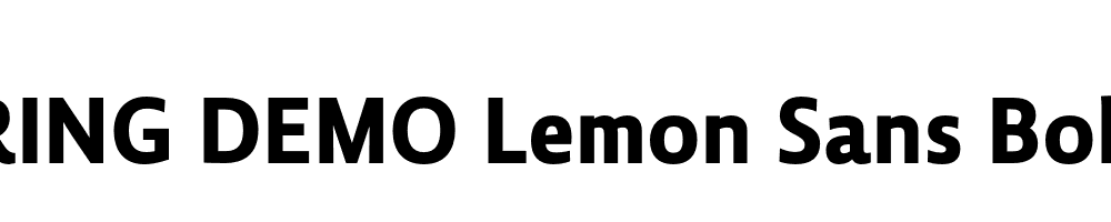  DEMO Lemon Sans Bold Regular