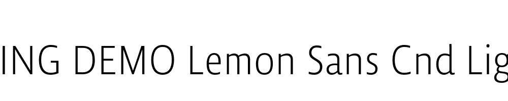  DEMO Lemon Sans Cnd Light Regular