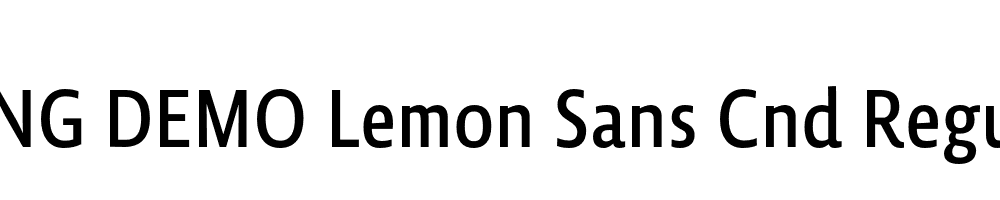  DEMO Lemon Sans Cnd Regular Regular