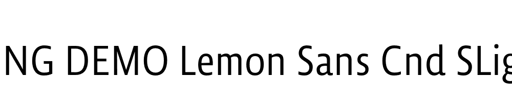  DEMO Lemon Sans Cnd SLight Regular