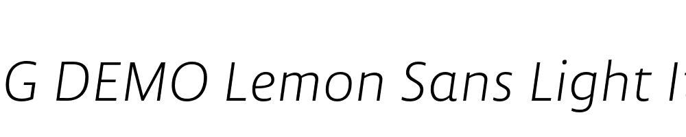  DEMO Lemon Sans Light Italic Regular