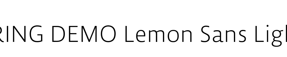  DEMO Lemon Sans Light Regular