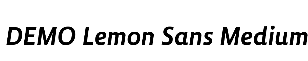  DEMO Lemon Sans Medium Italic Regular