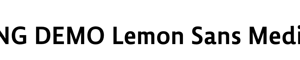  DEMO Lemon Sans Medium Regular