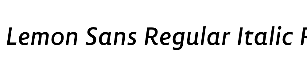  DEMO Lemon Sans Regular Italic Regular