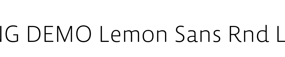  DEMO Lemon Sans Rnd Light Regular