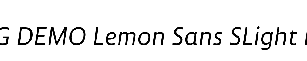  DEMO Lemon Sans SLight Italic Regular