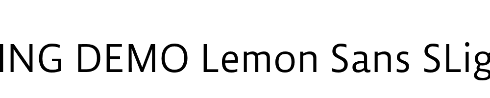  DEMO Lemon Sans SLight Regular