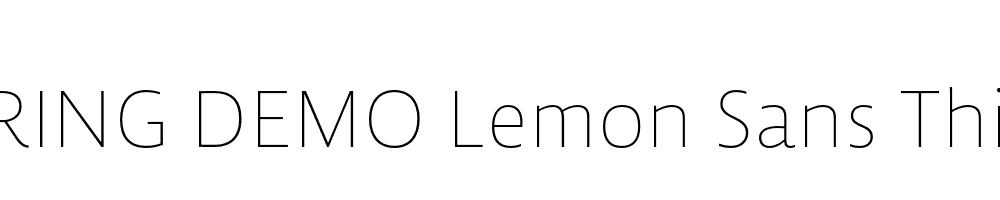  DEMO Lemon Sans Thin Regular