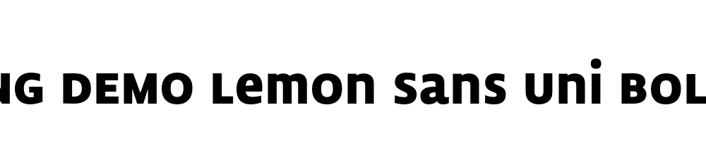  DEMO Lemon Sans Uni Bold Regular