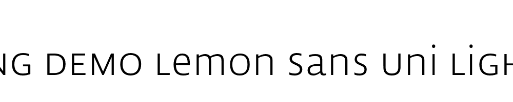  DEMO Lemon Sans Uni Light Regular