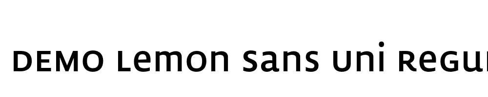  DEMO Lemon Sans Uni Regular Regular