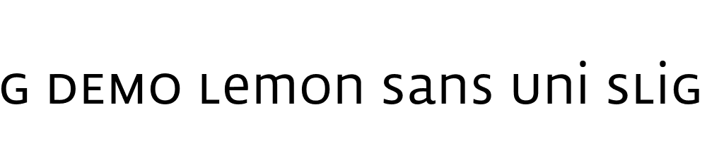  DEMO Lemon Sans Uni SLight Regular