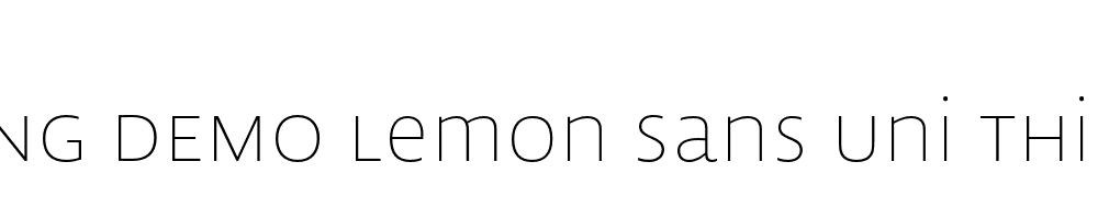  DEMO Lemon Sans Uni Thin Regular