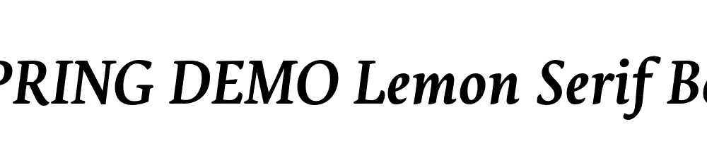  DEMO Lemon Serif Bold Italic