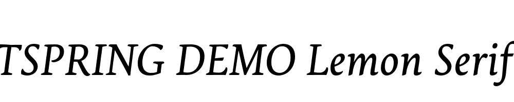  DEMO Lemon Serif Italic