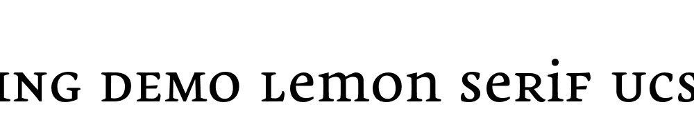  DEMO Lemon Serif Ucs Regular