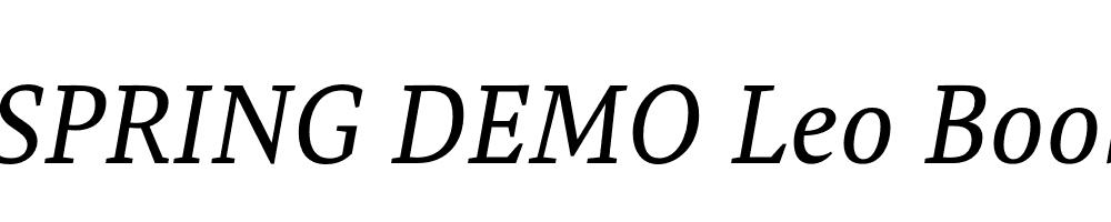  DEMO Leo Book Italic