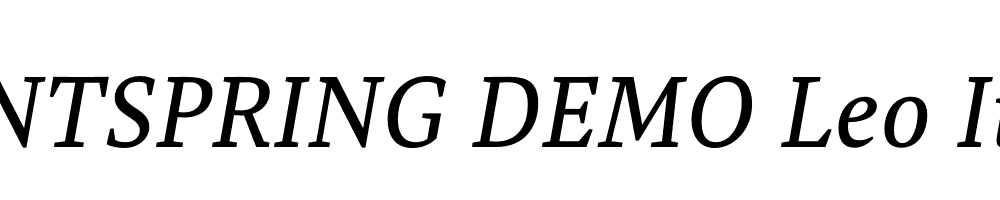  DEMO Leo Italic