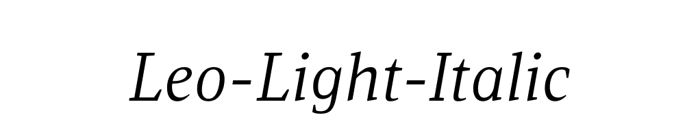 Leo-Light-Italic