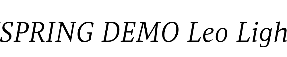  DEMO Leo Light Italic