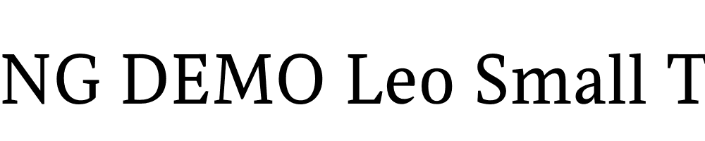  DEMO Leo Small Text Regular