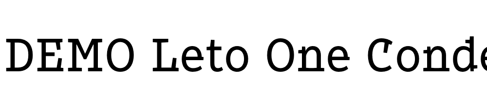  DEMO Leto One Condensed Regular