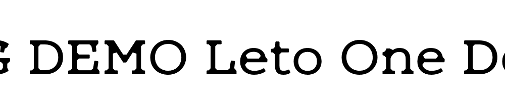  DEMO Leto One Defect Regular