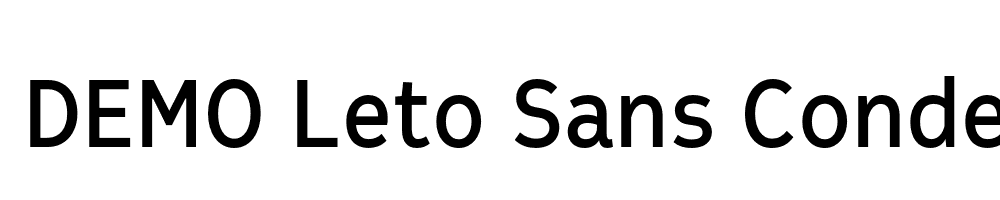  DEMO Leto Sans Condensed Regular