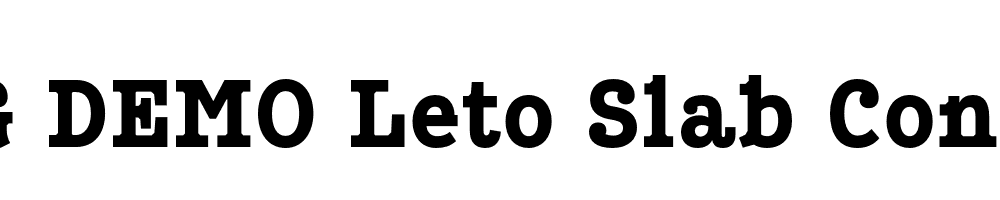  DEMO Leto Slab Condensed Black