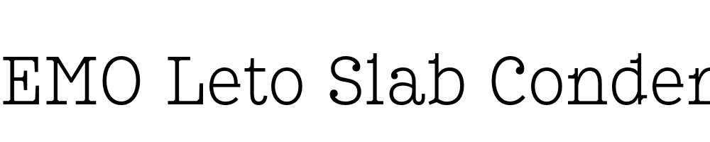  DEMO Leto Slab Condensed ExtraLight