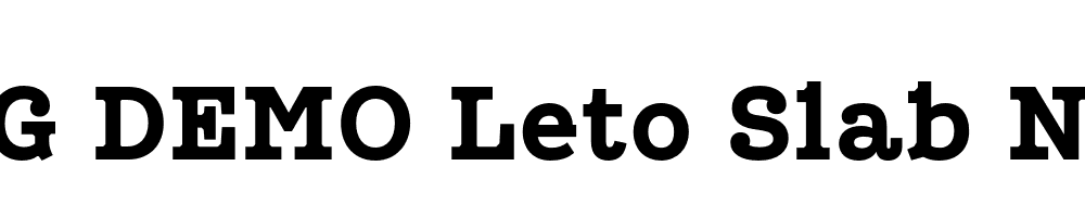  DEMO Leto Slab Narrow Black