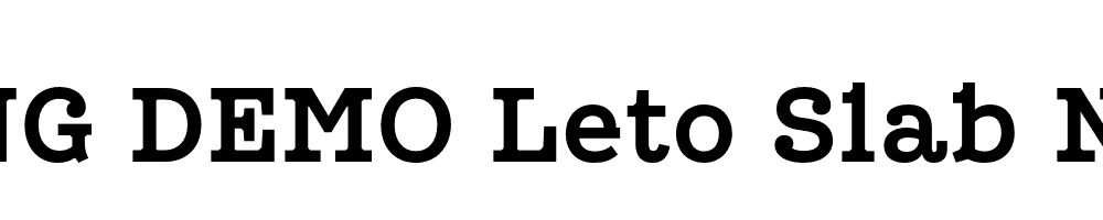  DEMO Leto Slab Narrow Bold