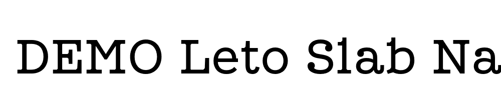  DEMO Leto Slab Narrow Regular