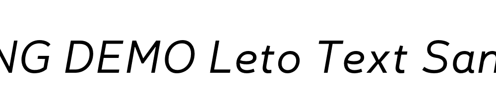  DEMO Leto Text Sans Light Italic