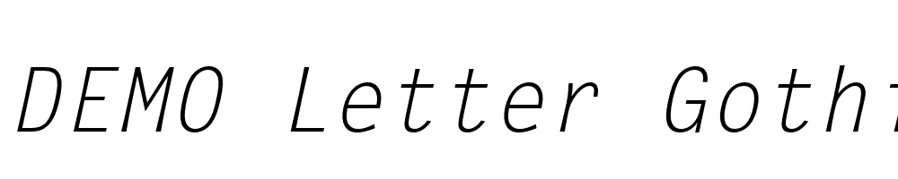  DEMO Letter Gothic FS Italic