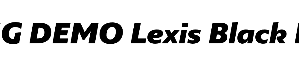  DEMO Lexis Black Italic Regular