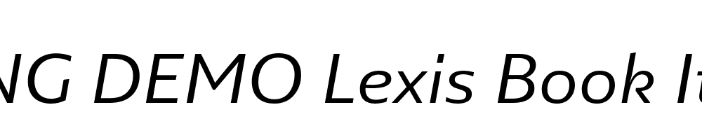  DEMO Lexis Book Italic Regular