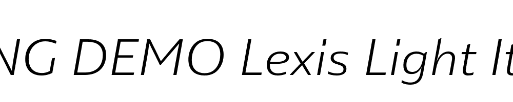  DEMO Lexis Light Italic Regular