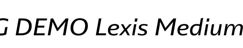  DEMO Lexis Medium Italic Regular