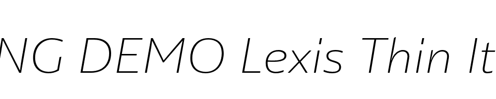  DEMO Lexis Thin Italic Regular