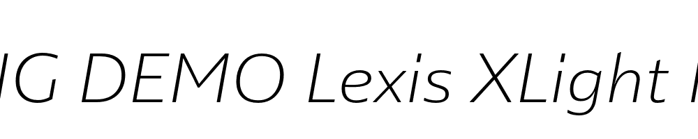  DEMO Lexis XLight Italic Regular