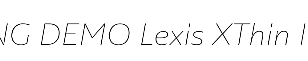  DEMO Lexis XThin Italic Regular